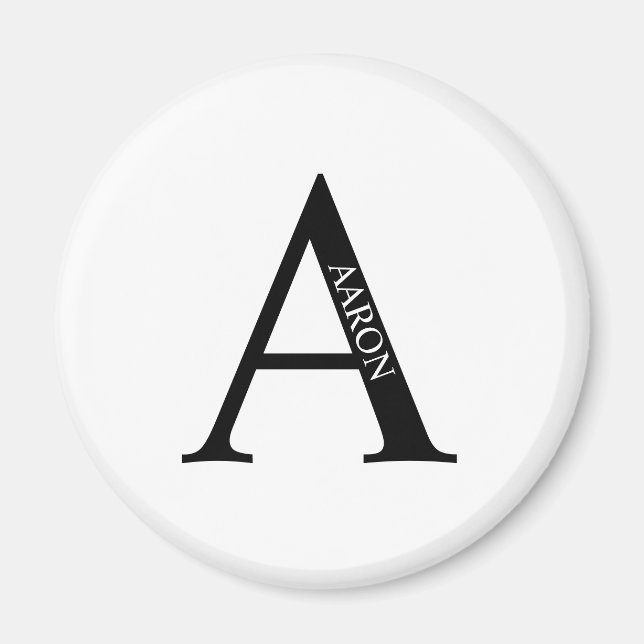 Personalisiertes Monogramm und Name-Magnet Magnet (Vorne)