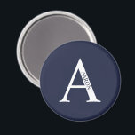 Personalisiertes Monogramm und Name-Magnet Magnet<br><div class="desc">Personalisiert Monogram und Name Gift bieten personalisierte Monogramm und Namen im klassischen Serif-Schriftart-Stil. Perfekt als väterliche Tagesgeschenke für Papa,  Geschenke für Trauzeuge und für alle besondere Anlass.</div>