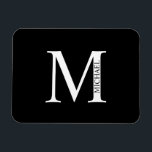 Personalisiertes Monogramm und Name-Magnet Magnet<br><div class="desc">Personalisiert Monogram und Name Gift bieten personalisierte Monogramm und Namen im klassischen Serif-Schriftart-Stil.</div>
