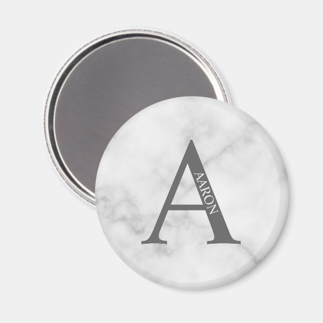 Personalisiertes Monogramm und Name-Magnet Magnet (Vorderseite/Rückseite)