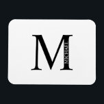 Personalisiertes Monogramm und Name-Magnet Magnet<br><div class="desc">Personalisiert Monogram und Name Gift bieten personalisierte Monogramm und Namen im klassischen Serif-Schriftart-Stil.</div>