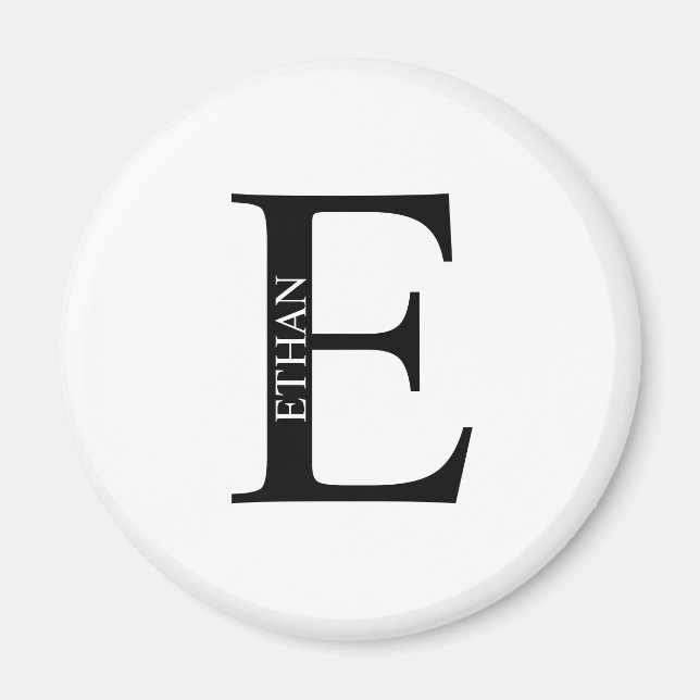 Personalisiertes Monogramm und Name-Magnet Magnet (Vorne)