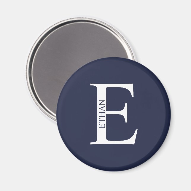 Personalisiertes Monogramm und Name-Magnet Magnet (Vorderseite/Rückseite)