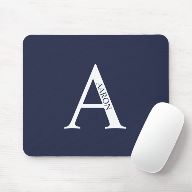 Personalisiertes Monogramm und Name Maus-Pad Mousepad (Mit Mouse)