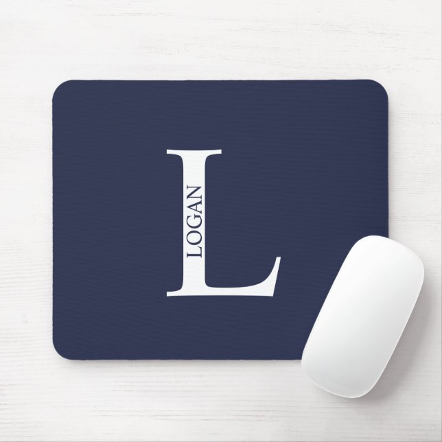 Personalisiertes Monogramm und Name Maus-Pad Mousepad (Mit Mouse)