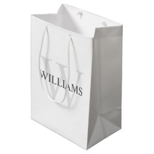 Personalisiertes Monogramm und Name Mittlere Geschenktüte
