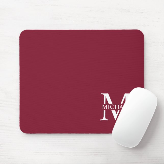 Personalisiertes Monogramm und Name Mousepad (Mit Mouse)