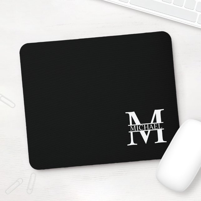 Personalisiertes Monogramm und Name Mousepad (Von Creator hochgeladen)