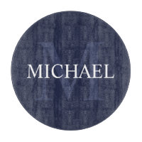 Personalisiertes Monogramm und Name Navy Blue