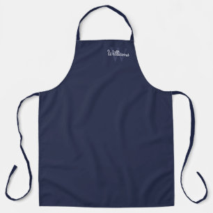 Personalisiertes Monogramm und Name Navy Blue Schürze