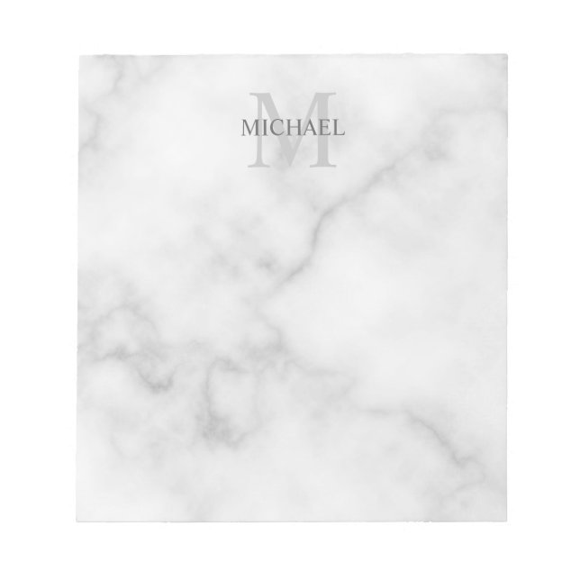 Personalisiertes Monogramm und Name Notepad Notizblock (Vorderseite)