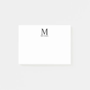 Personalisiertes Monogramm und Name Notepad Post-it Klebezettel