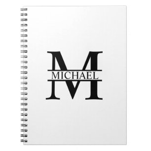 Personalisiertes Monogramm und Name Notizblock