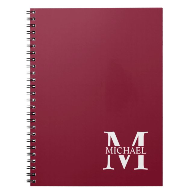 Personalisiertes Monogramm und Name Notizblock (Vorderseite)