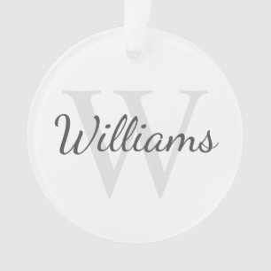 Personalisiertes Monogramm und Name Ornament