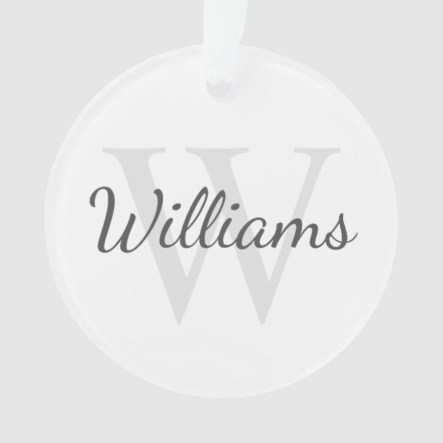Personalisiertes Monogramm und Name Ornament (Vorderseite)