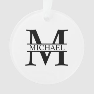 Personalisiertes Monogramm und Name Ornament