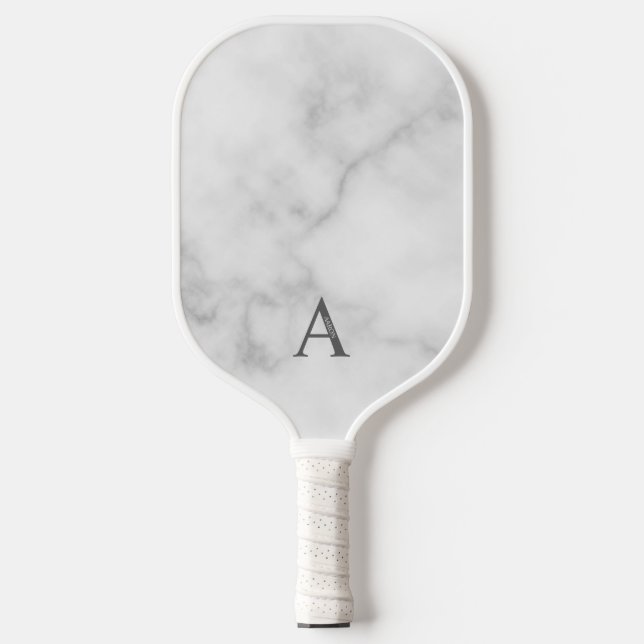 Personalisiertes Monogramm und Name Pickleball Schläger (Vorderseite)