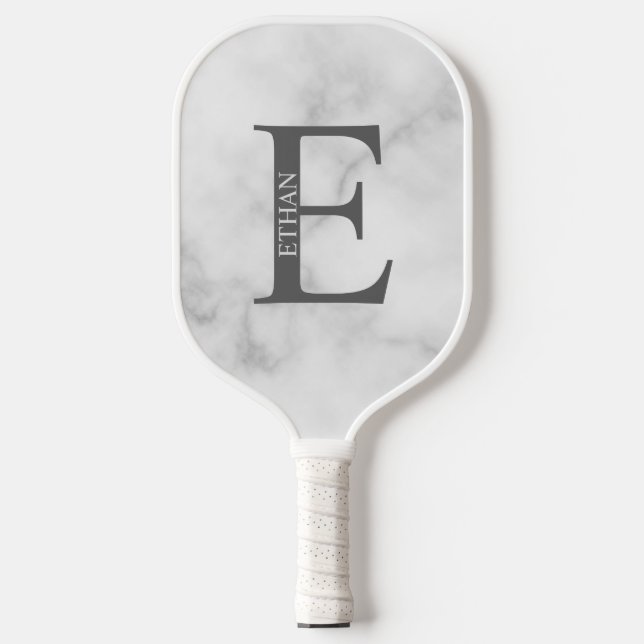 Personalisiertes Monogramm und Name Pickleball Schläger (Vorderseite)