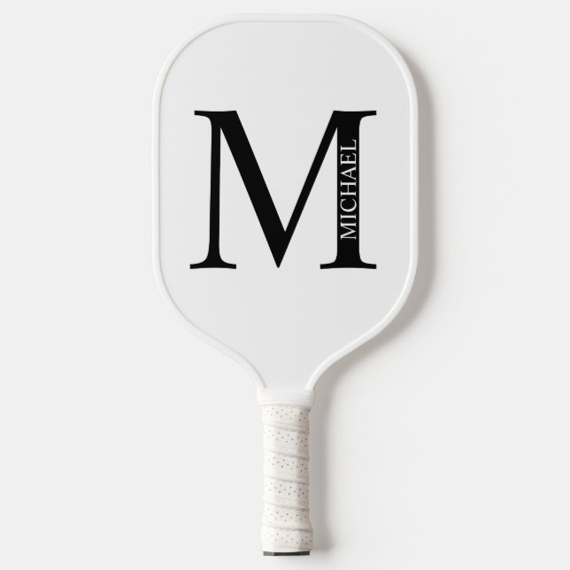 Personalisiertes Monogramm und Name Pickleball Schläger (Vorderseite)
