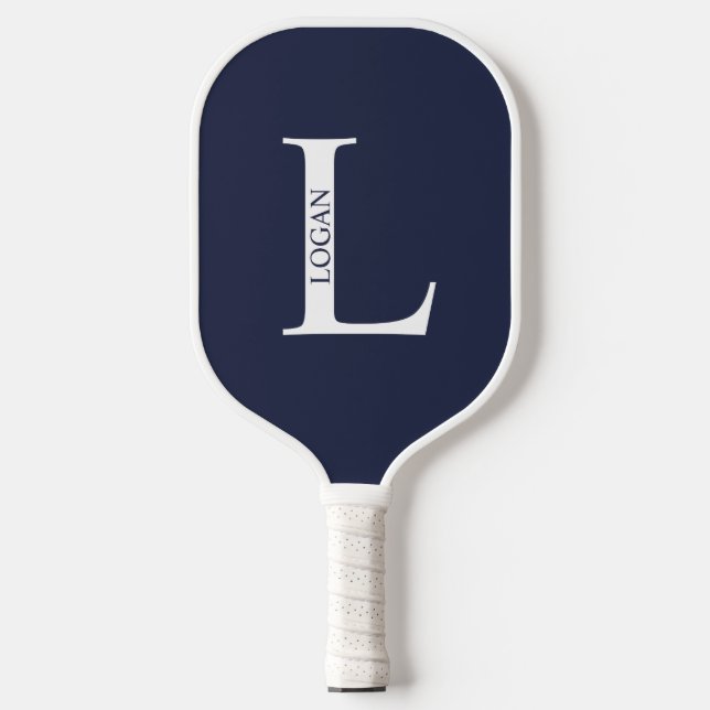 Personalisiertes Monogramm und Name Pickleball Schläger (Vorderseite)