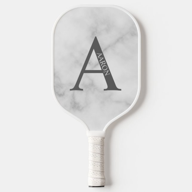 Personalisiertes Monogramm und Name Pickleball Schläger (Vorderseite)
