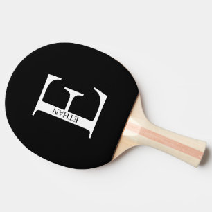 Personalisiertes Monogramm und Name Ping Pong Padd Tischtennis Schläger