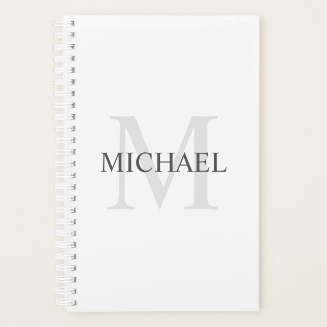 Personalisiertes Monogramm und Name Planer (Vorderseite)