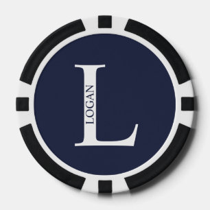 Personalisiertes Monogramm und Name Pokerchips