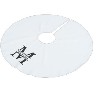 Personalisiertes Monogramm und Name Polyester Weihnachtsbaumdecke