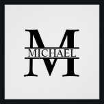 Personalisiertes Monogramm und Name Poster<br><div class="desc">Personalisierte Monogramm- und Namensgeschenke mit personalisierter Monogramm und Namen im klassischen Serif-Schriftart-Stil. Perfekt als Wohngestaltungen,  Hauswärme Geschenke,  Feriengeschenke für Familien,  Neuvermählte und mehr.</div>