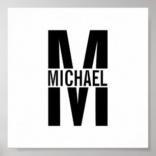 Personalisiertes Monogramm und Name-Poster Poster