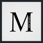 Personalisiertes Monogramm und Name-Poster Poster<br><div class="desc">Personalisiert Monogram und Name Design zeichnen sich durch personalisierte Monogramme und Namen im klassischen Serif-Schriftart-Stil aus. Perfekt als Wohngestaltungen, Hauswärme Geschenke, Feriengeschenke für Familien, Neuvermählte und mehr.</div>