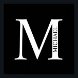 Personalisiertes Monogramm und Name-Poster Poster<br><div class="desc">Personalisiert Monogram und Name Design zeichnen sich durch personalisierte Monogramme und Namen im klassischen Serif-Schriftart-Stil aus. Perfekt als Wohngestaltungen, Hauswärme Geschenke, Feriengeschenke für Familien, Neuvermählte und mehr.</div>