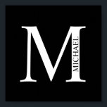 Personalisiertes Monogramm und Name-Poster Poster<br><div class="desc">Personalisiert Monogram und Name Design zeichnen sich durch personalisierte Monogramme und Namen im klassischen Serif-Schriftart-Stil aus. Perfekt als Wohngestaltungen,  Hauswärme Geschenke,  Feriengeschenke für Familien,  Neuvermählte und mehr.</div>