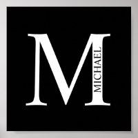 Personalisiertes Monogramm und Name-Poster