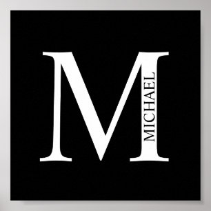 Personalisiertes Monogramm und Name-Poster Poster