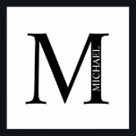 Personalisiertes Monogramm und Name-Poster Poster<br><div class="desc">Personalisiert Monogram und Name Design zeichnen sich durch personalisierte Monogramme und Namen im klassischen Serif-Schriftart-Stil aus. Perfekt als Wohngestaltungen, Hauswärme Geschenke, Feriengeschenke für Familien, Neuvermählte und mehr.</div>