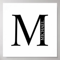 Personalisiertes Monogramm und Name-Poster