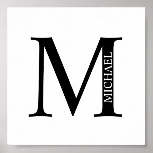 Personalisiertes Monogramm und Name-Poster Poster