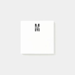Personalisiertes Monogramm und Name Postit-Notizen Post-it Klebezettel