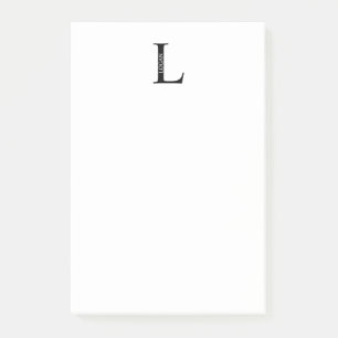 Personalisiertes Monogramm und Name Postit-Notizen Post-it Klebezettel