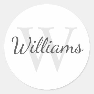 Personalisiertes Monogramm und Name Runder Aufkleber