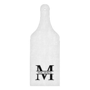 Personalisiertes Monogramm und Name Schneidebrett