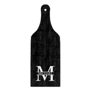 Personalisiertes Monogramm und Name Schneidebrett
