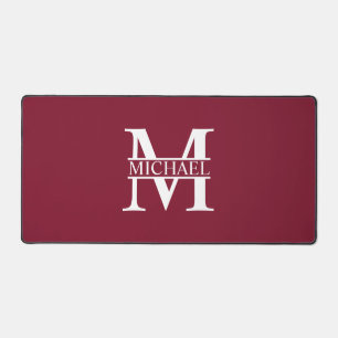 Personalisiertes Monogramm und Name Schreibtischunterlage
