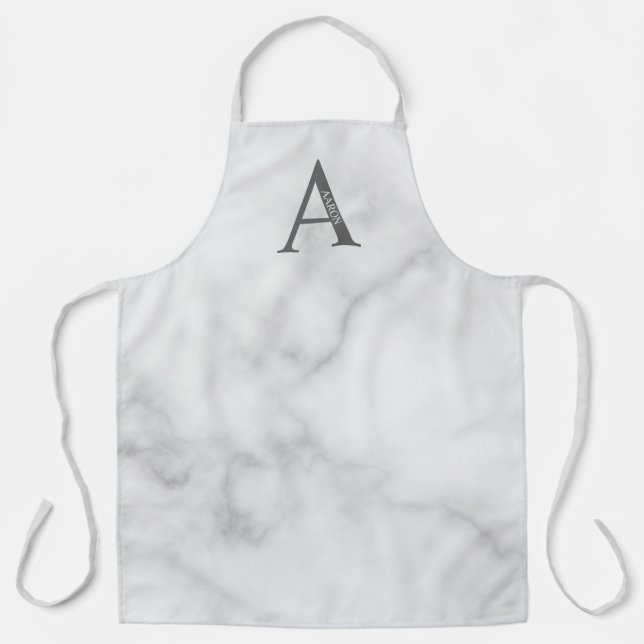 Personalisiertes Monogramm und Name Schürze (Vorderseite)