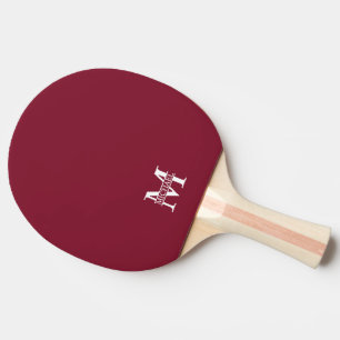 Personalisiertes Monogramm und Name Tischtennis Schläger