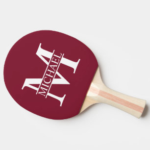 Personalisiertes Monogramm und Name Tischtennis Schläger