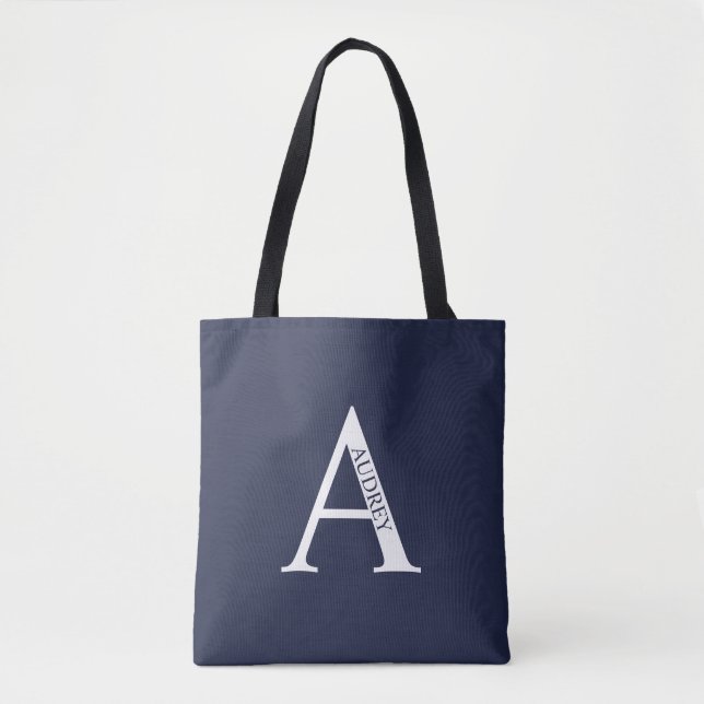 Personalisiertes Monogramm und Name Totbeutel (Vorderseite)